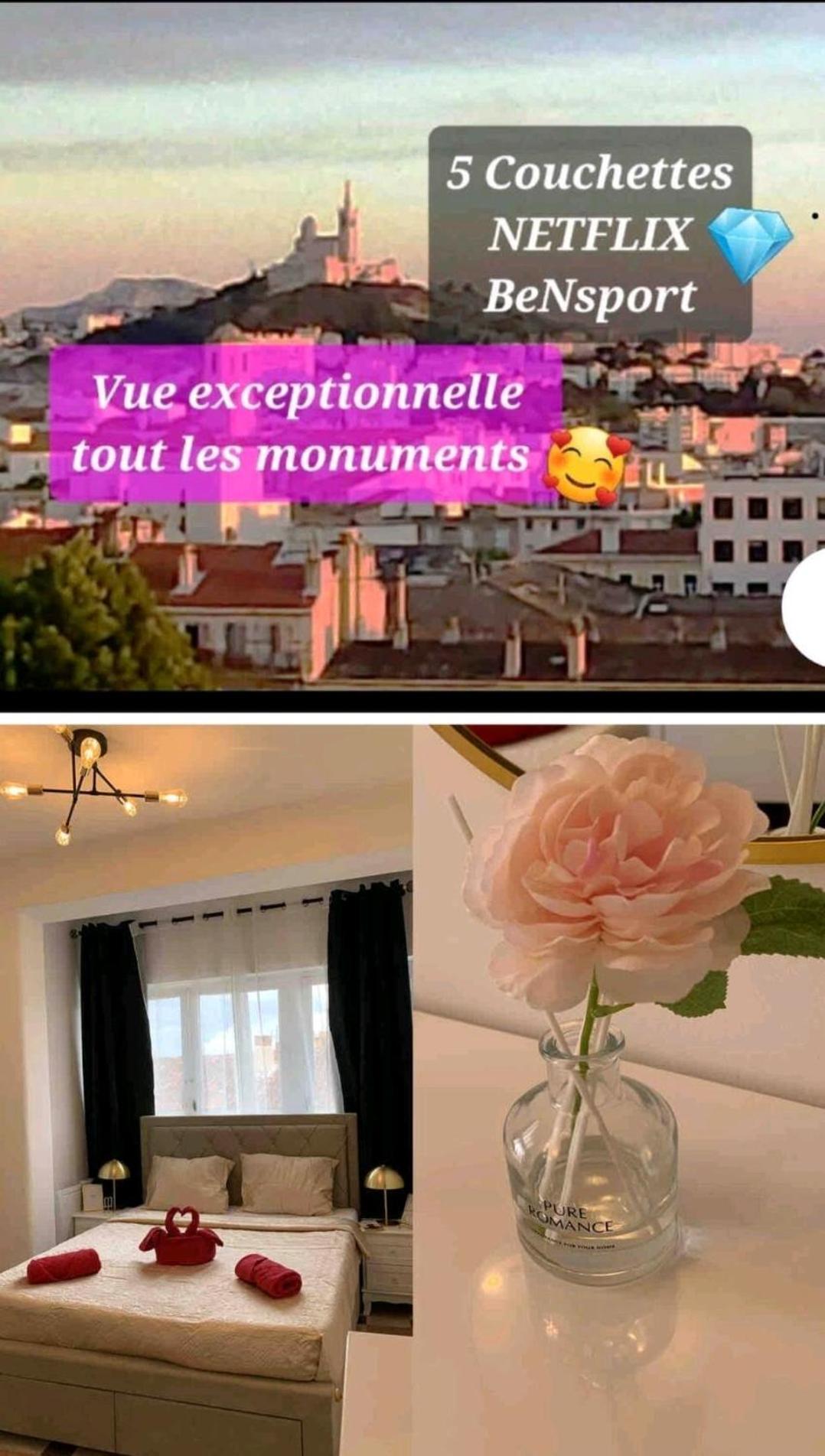 Sublime 2 Pieces Vue Incroyable Mer Et Tout Les Monuments De Marseille Luaran gambar